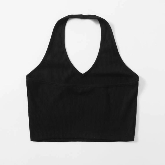 SHEIN Crop Halter Top - Picture 2 of 4